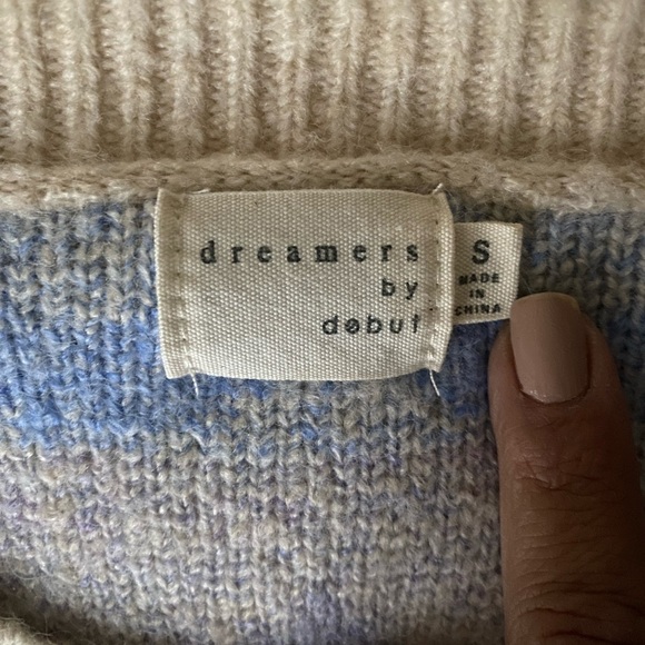 Dreamers By Debut Wavy Pattern Crewneck Sweater Size S - Picture 7 of 8